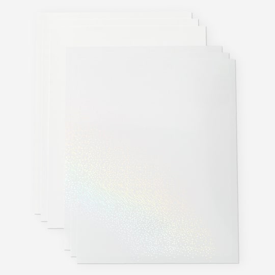 Cricut® Printable White US Letter Waterproof Holographic Sticker Set, 5ct.